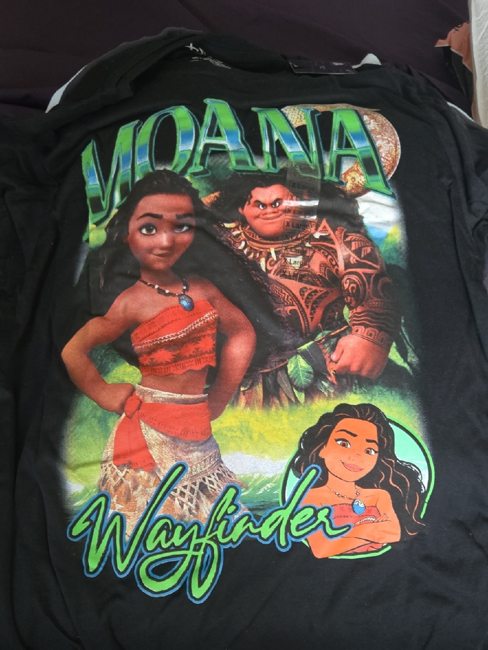 Moana Kids' Black Graphic Tee - Wayfinder Design
